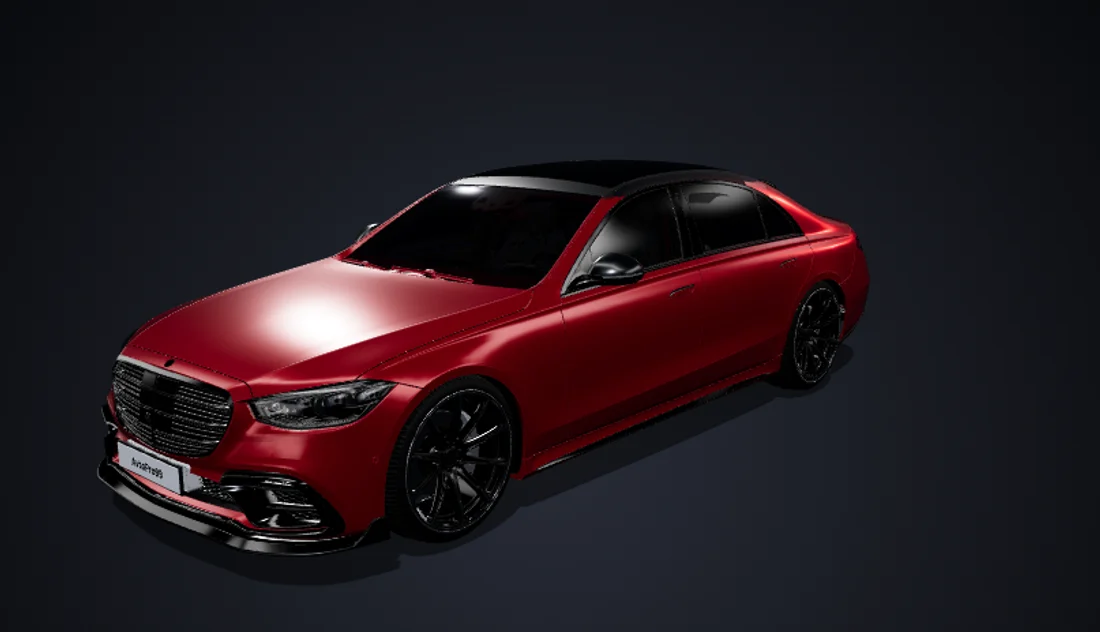 Mercedes W223 — предварительный просмотр 3D Калькулятора оклейки