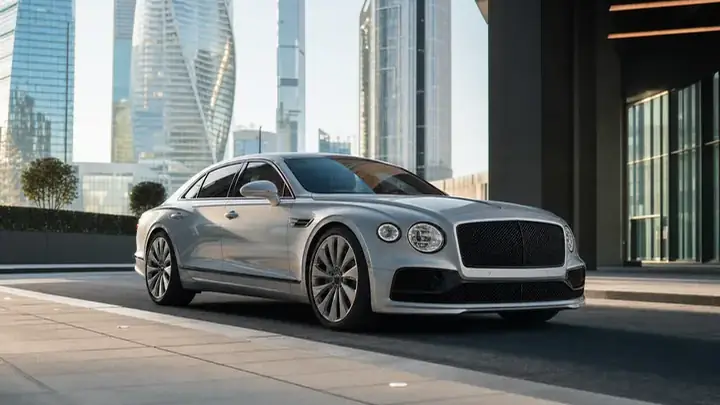 Bentley 2026 на улицах Москвы с идеальным кузовом после оклейки защитной пленкой
