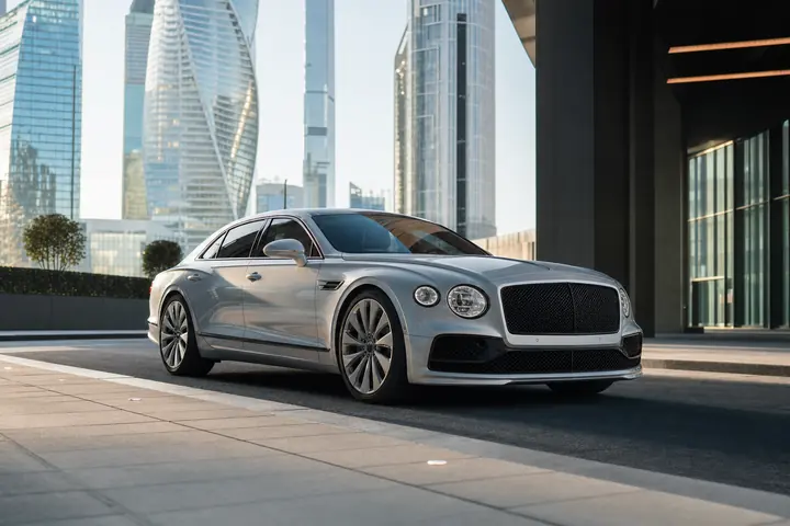 Bentley 2026 на улицах Москвы с идеальным кузовом после оклейки защитной пленкой