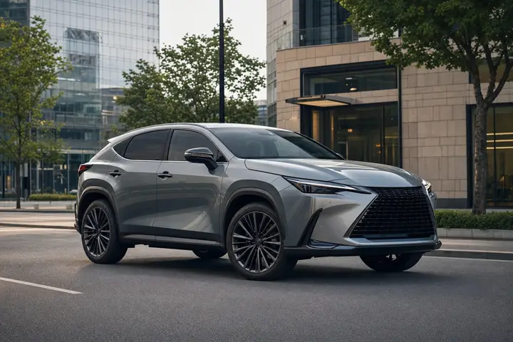 Lexus 2026 на городском фоне после защитной оклейки
