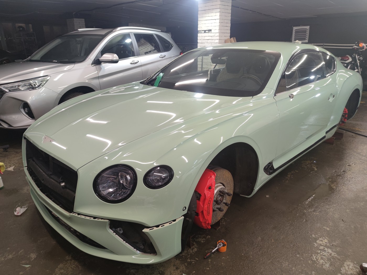 Bentley Continental GT - мятная пленка, фото 5