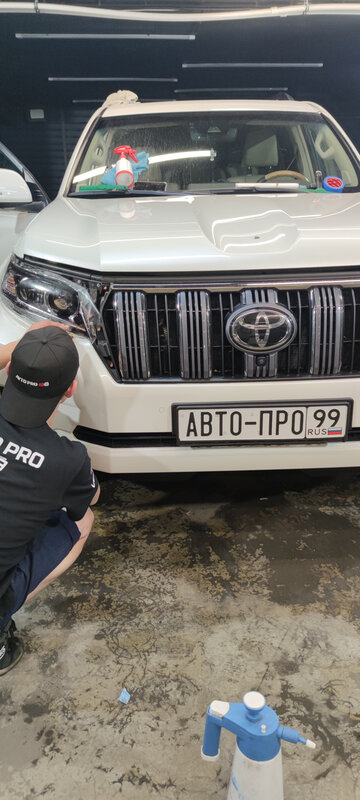 ЗАЩИТА TOYOTA PRADO — ОКЛЕЙКА ПЕРЕДНЕЙ ЧАСТИ - фото 3