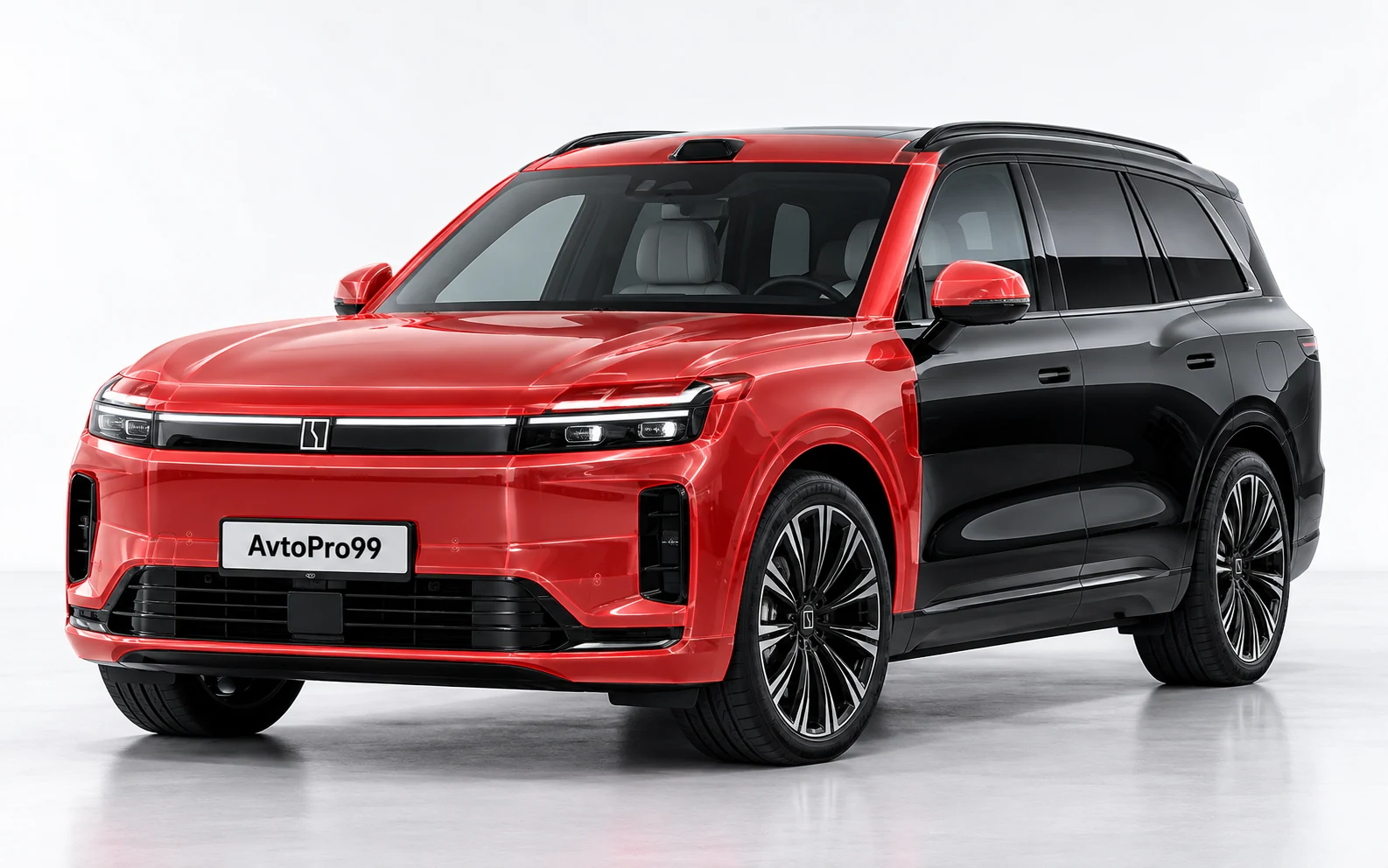 Схема пакета Фронт PPF на Zeekr SUV: капот, бампер, оптика, крылья, зеркала, стойки и часть крыши