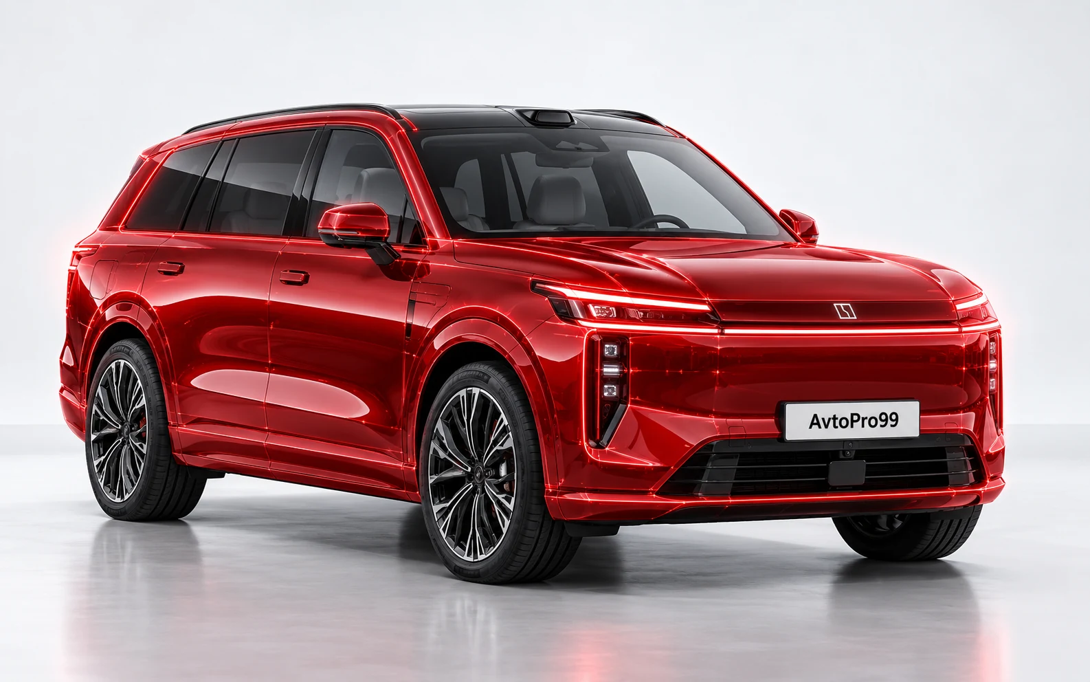 Схема пакета PPF Premium: полная защита кузова Zeekr SUV, передней оптики и задних фонарей