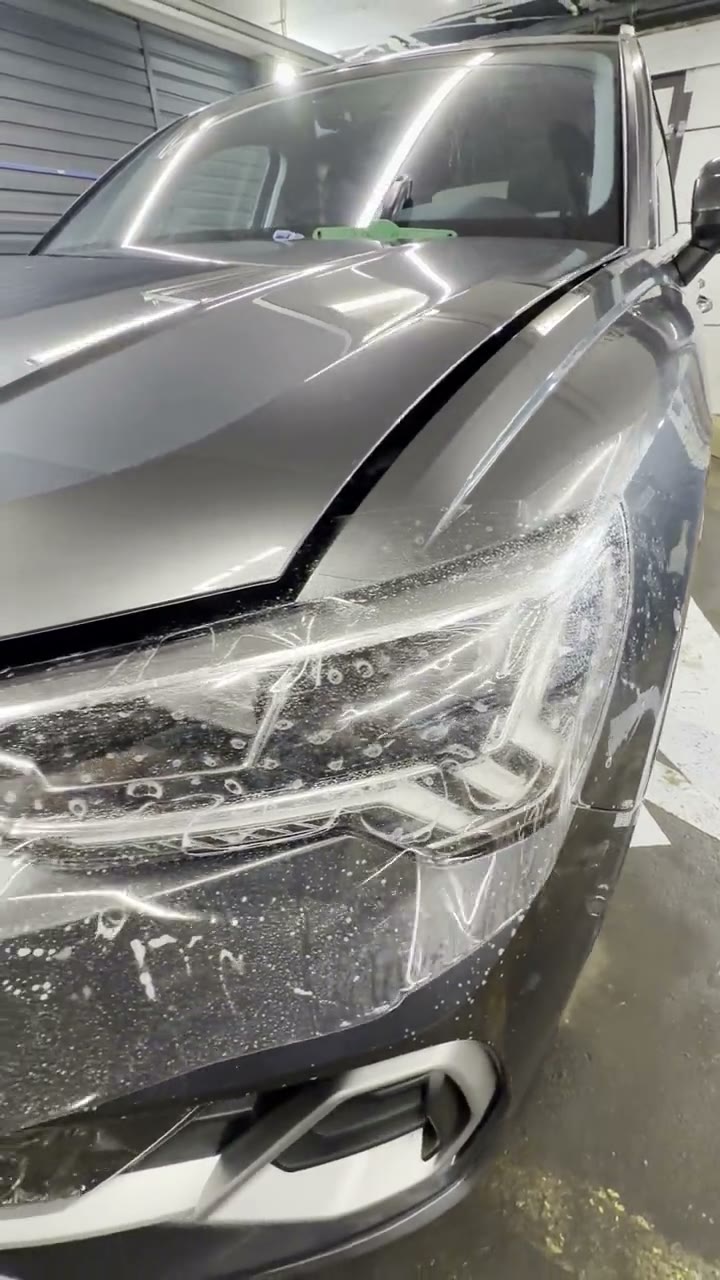 Оклейка зон риска Audi Q3 2026 защитной пленкой - результат оклейки защитной пленкой